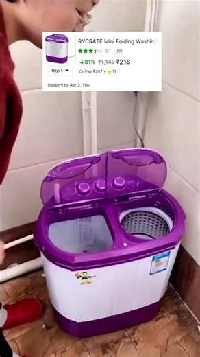 Portable washing machine 😯 #homegadgets #gadgets#trending#youtubeshorts #shorts #viral#usefulgadgets