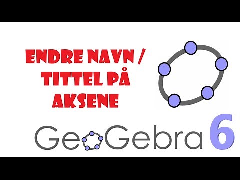 10. GeoGebra 6: Endre navn / tittel på aksene