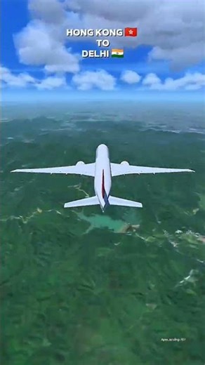 Hong Kong 🇭🇰 to Delhi 🇮🇳 Boeing 777F full flight ❤️💥 #shorts #aviation #msfs #boeing #pilot#infinite