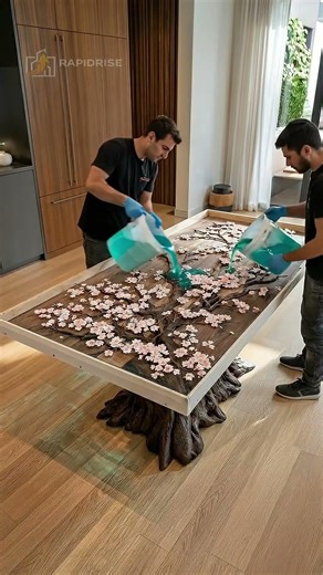 Insane Epoxy Resin Table Design – This Glass Tree Table Looks Unreal