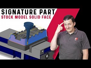Mastercam Stock Model Solid Face using Printer Cartridge | Mastercam 2022 Signature Parts