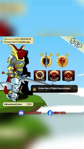 [ CLEAN ] Unclaimed Golden Item of Digital Awesomeness (GIoDA) #aqworlds #adventurequestworlds #AQW