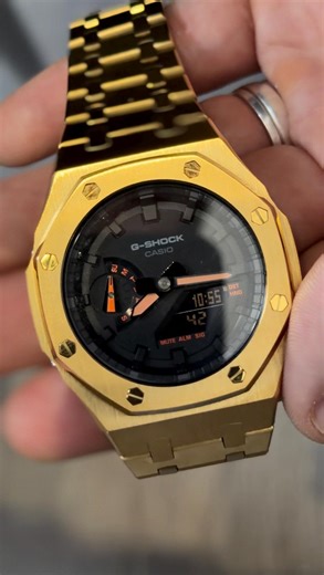 Gold Casioak GA-2100 | Custom G-shock Full Metal Watch | Stainless Steel Mod | Limited Edition Modded G-shock | Men's Gift Idea - Etsy UK