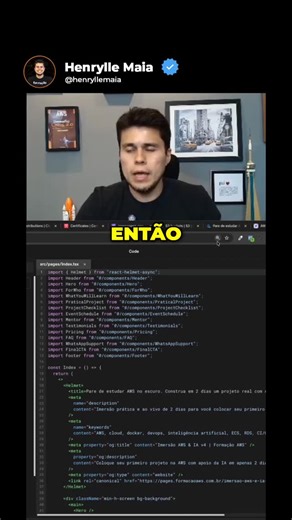 Henrylle Maia | Formação AWS on Instagram: "Se é só front-end, por que complicar? 🚀 Hospede no S3, sirva via CloudFront, use CDN + cache e entregue máxima performance , 100% dentro do Free Tier da AWS. Simples, escalável e rápido. Aprenda a entregar aplicações rápidas, escaláveis e econômicas. Vem pra Imersão AWS & IA | 31/01 e 01/02. Comente "ingresso" e garanta seu ingresso."