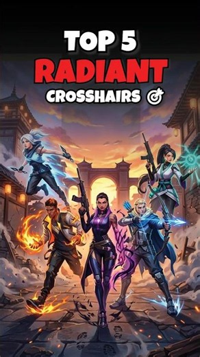 👑 TOP 5 RADIANT CROSSHAIRS You NEED to Copy #valorant #valorantshorts #ytshorts #crosshair