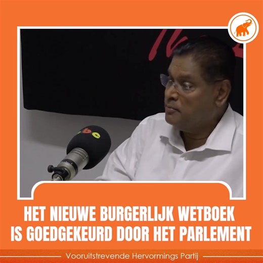 Het nieuwe burgerlijk wetboek is goedgekeurd door het parlement 🧡🇸🇷 #CHAN #VHP #LIJST8 #ATenDoro | Vooruitstrevende Hervormings Partij - VHP