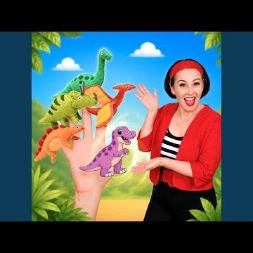 Five Little Dinosaurs Jumping On The Bed