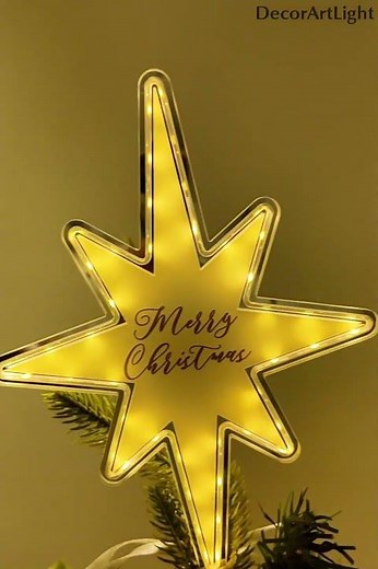 Elegant & Bright: LED "Merry Christmas" Tree Topper Star Review