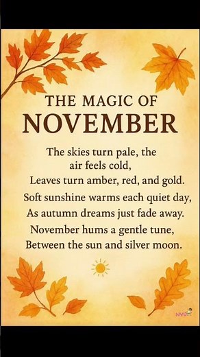 🍂 “The Magic of November | Beautiful Poem on November Month