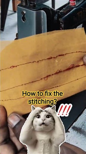 stitching problem?How to fix the stitching?How to fix bad stitches below#sewingmachine #diy#shorts