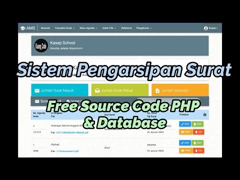 Source Code PHP Sistem Pengarsipan Surat (Free Database & Coding) || Arsip Online || Website surat