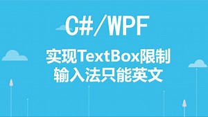 C#/WPF实现TextBox限制输入法只能英文_哔哩哔哩_bilibili