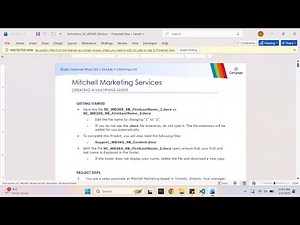 Shelly Cashman Word 365 | Module 9: SAM Project B Mitchell Marketing Services