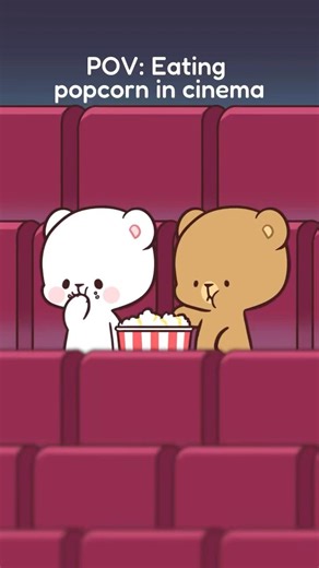 Good way to start 🍿 #shorts #milkmocha #milkandmocha #milkmochabear #animation #cuteanimation