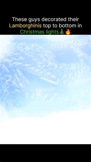 futuretech_universe on Instagram: "Two Lamborghinis completely wrapped in Christmas lights is not something you expect to see But that's exactly what @myexoticars created. Every line of the cars is outlined in glowing strands, turning the supercars into rolling holiday displays that light up the night. Seeing a Lamborghini is impressive on its own, but seeing one transformed into a full-on festive showpiece is on another level. It's luxury meets Christmas spirit in the most eye-catching way poss