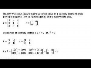 Identity matrix Video Lecture | Crash Course for UGC NET Economics