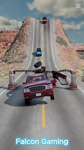 6.2K views | Cars & Ambulance Van vs Small Bollards Poles#beamngdrive #bmwgram #cars #bmw #speedbump #Bmw #tesla | Falcon Gaming | Facebook