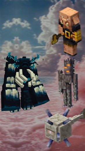 mutant warden vs all mobs🔥#minecraft#shorts