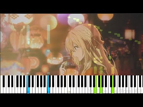 【FULL】[Violet Evergarden OP] "Sincerely" - TRUE (Synthesia Piano Tutorial)