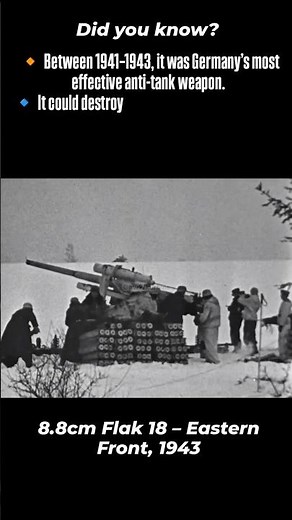 Flak 18 (8.8cm) Firing as Field Artillery – Eastern Front, 1943 | Rare WWII Footage