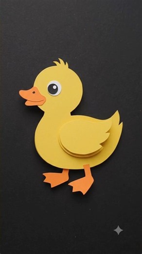 How to Make a Cute 3D Paper Duck 🐥 | Easy Paper Craft DIY