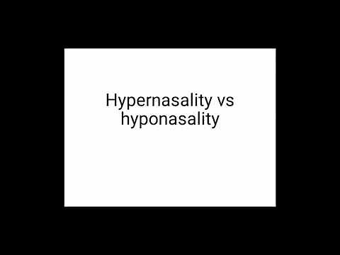 Hypernasality vs hyponasality - ENT