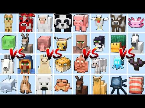 ALL PASSIVE MOBS TOURNAMENT | Minecraft Mob Battle