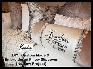 DIY Embroidered Pillow - Project #5 #KandiaHaynesworth #HomeBasedBusiness #NoSew #Embroidery