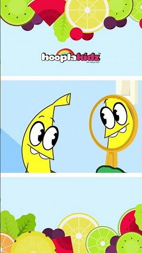 Three Cute Fruits Jumping On The Bed #shorts #nurseryrhymes #kidssongs #hooplakidz