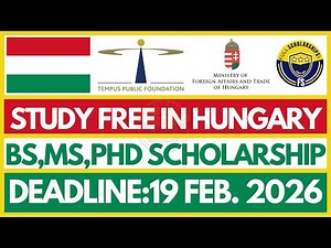 Hungary Government Scholarship 2026 | Fully Funded Bachelors, Masters & PhD | Study Free in Hungary