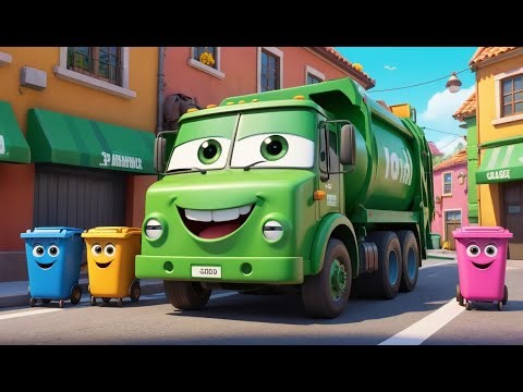Garbage Truck Parade – Count the Colors! | Fun Kids Song | Recycling and Counting Rhyme