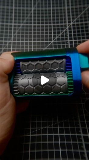 Carter Grabowski on Instagram: "Card embosser with a hex pattern 🪪 Follow @makerspace.online for more amazing card emboss designs! STL: https://makerworld.com/models/542491 #3dprinted #3dprinter #maker #bambulab #mechanicaldesign"