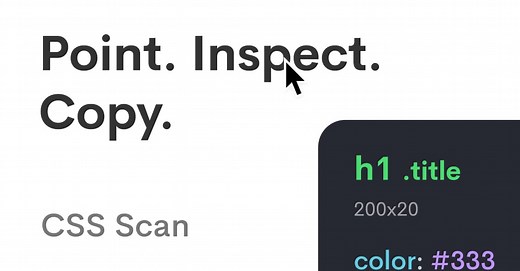 CSS Scan - The fastest and easiest way to check and copy CSS