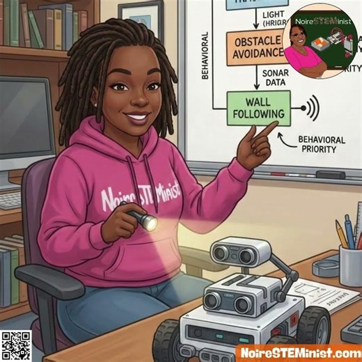 Noire explains #subsumptionarchitecture #robotics #stem #engineering #professor #AI