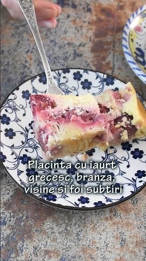 Placinta cu Iaurt si Visine cu Foi Subtiri din Comert #placintacuiaurt #visine #prajituracuvisine