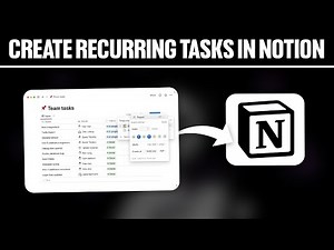 How To Create Recurring Tasks in Notion 2025! (Full Tutorial)