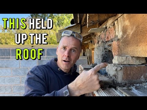 Dodgy Roof Support, Ceiling Down & Steel Beam Installed | Extension Build