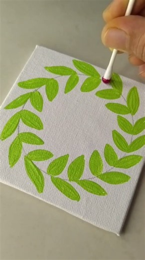 Mini Canvas Painting 🌿❤️ | Simple & Aesthetic DIY Art #Shorts#yt #shortsfeed #youtube #explorepage