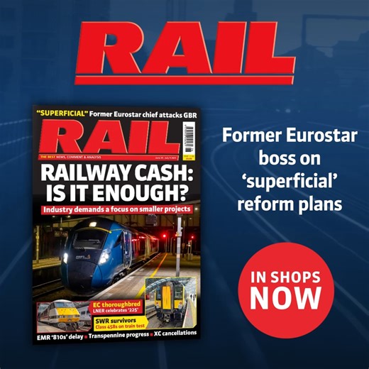 New issue out now! What to expect: 🚆 RAIL looks at Chancellor Rachel Reeves’ Spending Review and industry reaction 🚆 Our news coverage includes the search for a new cross-Channel maintenance facility, the arrival into the UK of the first Class 99s, and FirstGroup’s ambitions to add Hereford to its open access destinations 🚆 The latest RAIL train test examines South Western Railway’s long-serving Class 458s And so much more! Subscribe now to never miss another issue ➡️ http://bit.ly/44hkw5h | 