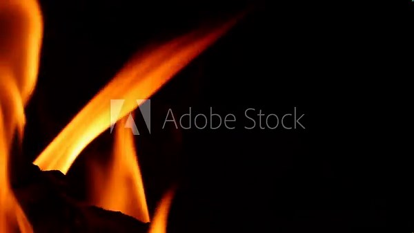 Fire texture on a black background. The fire pattern at night has its own impression.
