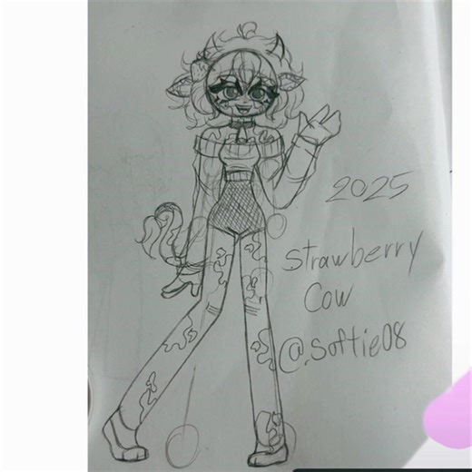 Desenho de Vaca Moranguinho