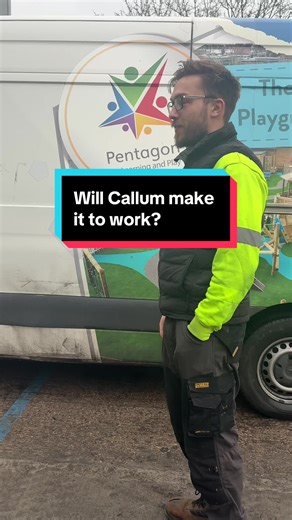 Our warehouse operative Callum tried his hardest to get into work today 🤣 We hope he can make it back in tomorrow. #workplacefun #warehouse #playgrounddesign #backtowork #workhardernotsmarter