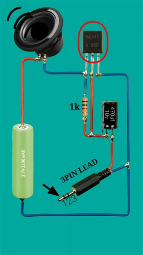 bc547 transistor amplifier circuit // bc547 amplifier circuit diagram // #shortvideo