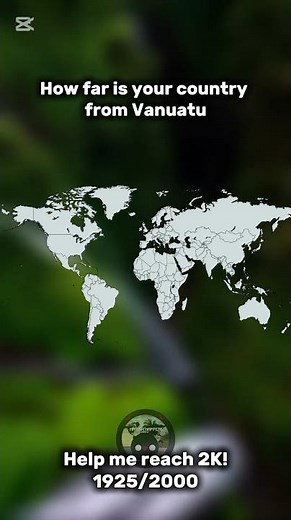 How far is your country from Vanuatu #mapping #geography #shorts