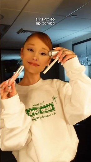 Ariana Grande's Go-To Lip Combo - r.e.m Beauty's Lip Stain Marker & Drip Glossy Balm #arianagrande