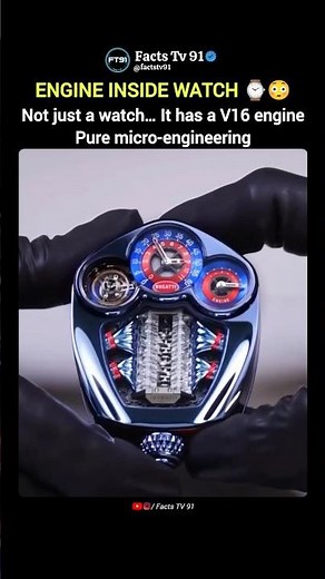 This Watch Has a Real V16 Engine Inside 💠😳