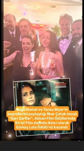 özgü Namal veTansu Biçer'in başrollerini paylaştığı ilker Çatak imzalı"Sarı Zarflar" Alman Film Ödül