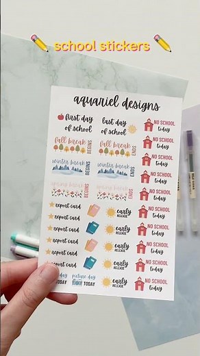 🍎 school planner stickers 🍎 #shorts