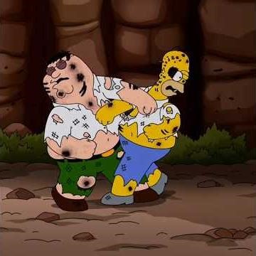 Homer Simpson, who fights fiercely with Peter. #thesimpsons