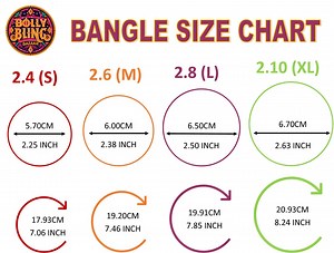 Size Chart -to Check Bangle Size! How to Measure Indian Punjabi Pakistani Jewelry Bracelet Measurement- NOT FOR SALE - Etsy